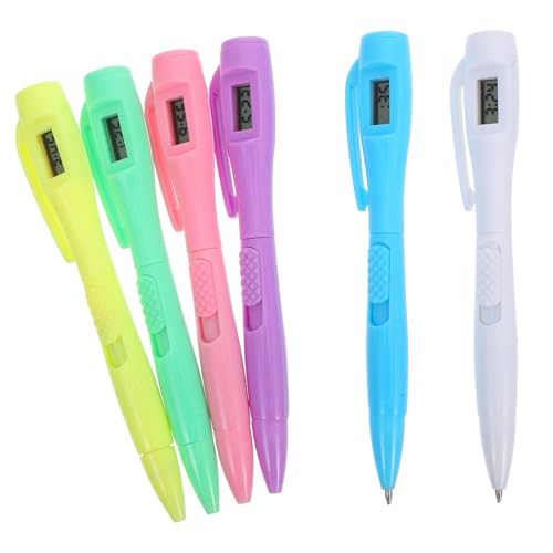 Homoyoyo 6 Stück Kugelschreiber mit Eingebauter Uhr Schreibstift für Schule und Büro Zeitgenauer Kugelschreiber für Prüfungen und Notizen Ergonomisch und Komfortabel für Effizientes Homoyoyo 6 Stück Kugelschreiber mit Eingebauter Uhr Schreibstift für Schule und Büro Zeitgenauer Kugelschreiber für Prüfungen und Notizen Ergonomisch und Komfortabel für Effizientes von Homoyoyo