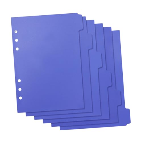 Homoyoyo 6 Stück Kunststoff Trennblätter mit Registerlaschen PP Material Langlebige Seitentrenner für Budgetplaner Ringbuch Organizer Büro Schule Zuhause von Homoyoyo