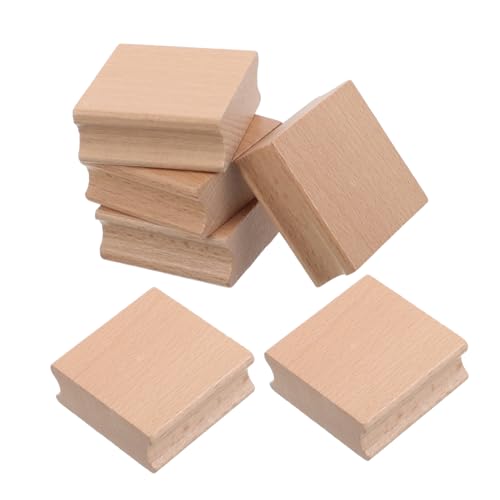Homoyoyo 6 Stück Leere Holzblöcke Unfertige Holzstempelblöcke Für DIY Bastelprojekte – Holzquadrate Für Stempel Scrapbooking Und Kunstkreationen Homoyoyo 6 Stück Leere Holzblöcke Unfertige Holzstempelblöcke Für DIY Bastelprojekte – Holzquadrate Für Stempel Scrapbooking Und Kunstkreationen von Homoyoyo