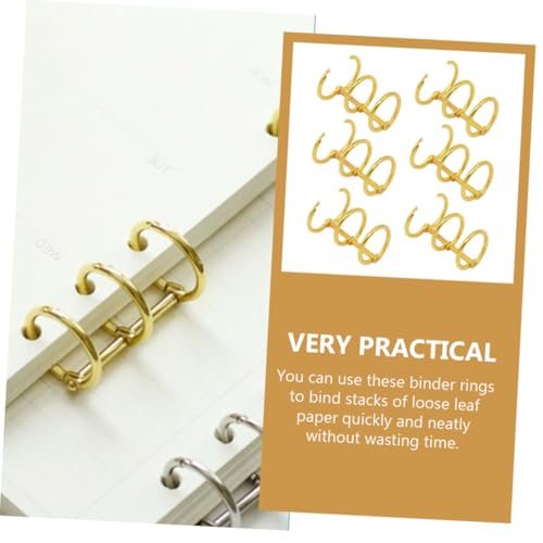 Homoyoyo 6 Stück Metall Binderinge Goldfarben für Notizbücher Vielseitige Buchbinderinge Langlebige Ringbuchmechanik für Schule und Bürogebrauch Homoyoyo 6 Stück Metall Binderinge Goldfarben für Notizbücher Vielseitige Buchbinderinge Langlebige Ringbuchmechanik für Schule und Bürogebrauch von Homoyoyo