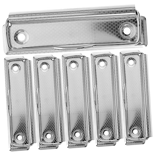 Homoyoyo 6 Stück Metall Klemmbrett Clips Aluminiumlegierung Robust Vielseitig Einsetzbar für Büro Schule und Zuhause mit Sicherem Halt Langlebig und Biegefest von Homoyoyo