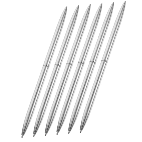 Homoyoyo 6 Stück Metall Kugelschreiber Ergonomisch Rutschfest Stilvoll Silber Schreibgerät für Büro Hotel Empfang Alltag Handlich Langlebig Homoyoyo 6 Stück Metall Kugelschreiber Ergonomisch Rutschfest Stilvoll Silber Schreibgerät für Büro Hotel Empfang Alltag Handlich Langlebig von Homoyoyo