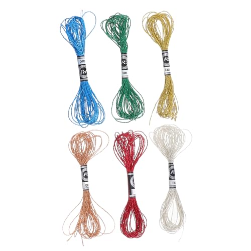Homoyoyo 6 Stück Metallic Stickgarn aus Polyester Schimmernde Stickfäden für Kreuzstich und Goldstickerei Vielseitig Einsetzbar für Handarbeiten Diy-nähprojekte Langlebig und Farbecht Homoyoyo 6 Stück Metallic Stickgarn aus Polyester Schimmernde Stickfäden für Kreuzstich und Goldstickerei Vielseitig Einsetzbar für Handarbeiten Diy-nähprojekte Langlebig und Farbecht von Homoyoyo