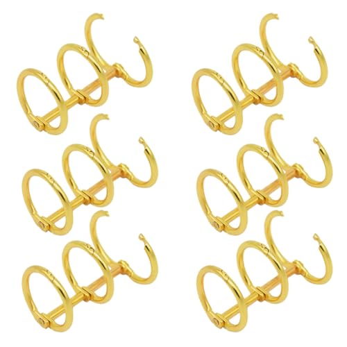 Homoyoyo 6 Stück Metallische Buchringe Drei Loch Binder Ringe für Scrapbooking Notizbuch und DIY Projekte Goldene Binder Ringe für Kreatives Arbeiten von Homoyoyo