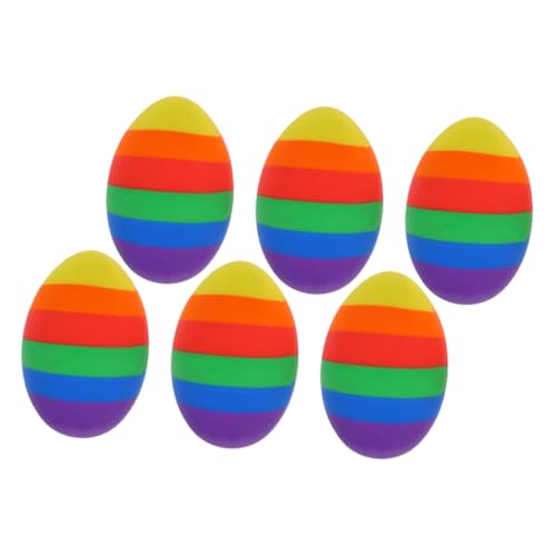 Homoyoyo 6 Stück Mini Radiergummis Eiform für Schule und Büro Niedliche Kreative Radierer für Erwachsene Sauberer Radierer ohne Rückstände Perfektes Ostergeschenk von Homoyoyo