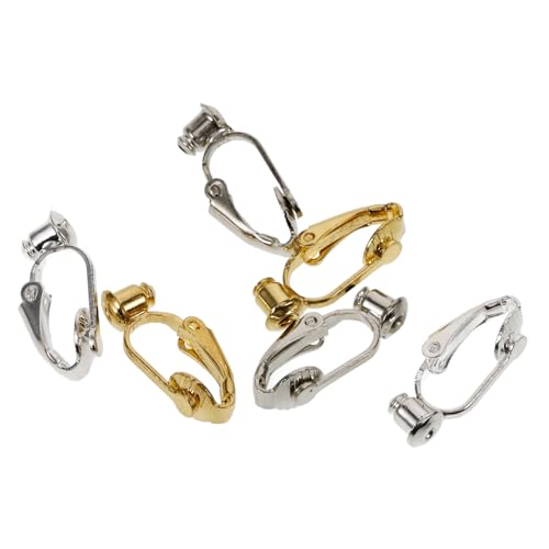 Homoyoyo 6 Stück Ohrring-Konverter Rücken DIY Ohrringkonverter Gold Ohrringe Ohrstecker Ohrclips ohrring anhänger Ohrringteile ohrring klemme Clip auf Ohrringkonverter Schmuckzubehör Kupfer von Homoyoyo