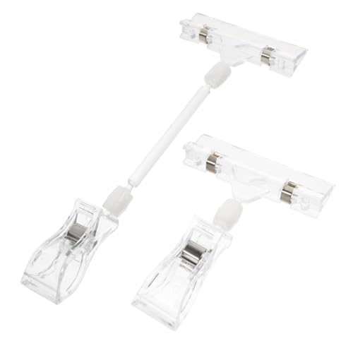 Homoyoyo 6 Stück Preisschildhalter Clips Transparente Etikettenklemmen für Supermärkte Anzeigen von Preisschildern Lebensmittelschildern und Informationen von Homoyoyo