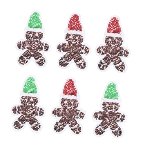Homoyoyo 6 Stück Schneemann Patches zum Aufbügeln Glitzernde Applikationen für Weihnachten Stoffaufnäher mit Europäischen Motiven für Diy Kleidung und Bastelprojekte von Homoyoyo