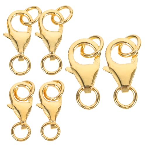 Homoyoyo 6 Stück Silber Schmuckverschluss Teiliges Lobster Karabiner Goldplattiert Langlebig Rostfrei für Halsketten Armbänder DIY Schmuckherstellung Schlüsselanhänger Homoyoyo 6 Stück Silber Schmuckverschluss Teiliges Lobster Karabiner Goldplattiert Langlebig Rostfrei für Halsketten Armbänder DIY Schmuckherstellung Schlüsselanhänger von Homoyoyo