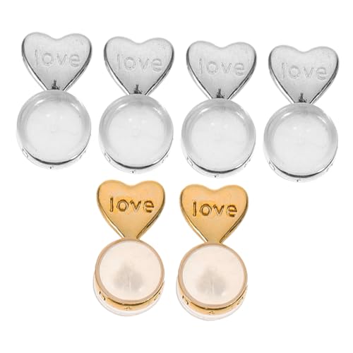 Homoyoyo 6 Stück Silikon Ohrstecker Verschluss Herzform Ohrring Stopper Leicht Strapazierfähig Für Modeschmuck DIY Schmuckherstellung Gold Silber Homoyoyo 6 Stück Silikon Ohrstecker Verschluss Herzform Ohrring Stopper Leicht Strapazierfähig Für Modeschmuck DIY Schmuckherstellung Gold Silber von Homoyoyo