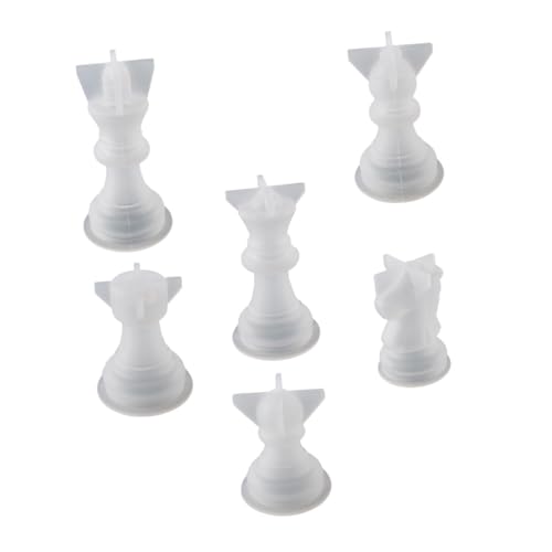 Homoyoyo 6 Stück Silikon Schachfiguren Form DIY International Schachspiel Gießform Wiederverwendbar Langlebig Sicher für Desktop Dekoration Handwerk Homoyoyo 6 Stück Silikon Schachfiguren Form DIY International Schachspiel Gießform Wiederverwendbar Langlebig Sicher für Desktop Dekoration Handwerk von Homoyoyo