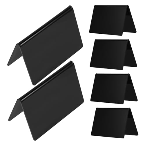 Homoyoyo 6 Stück Tafel Etiketten zur Lebensmittelauslage Tischdisplay-Schilder löschbares Message Board Acryl Schwarz von Homoyoyo