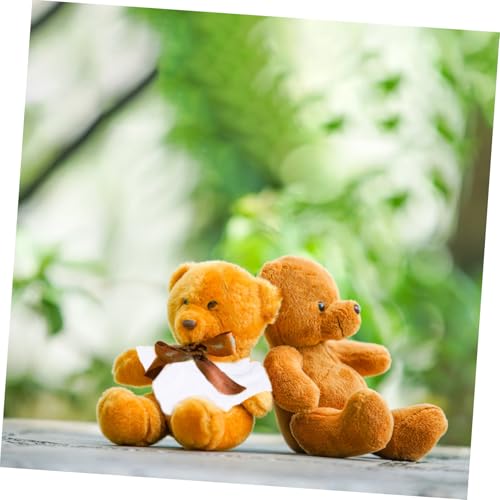 Homoyoyo 6 Stück Teiliges Austauschbarer Teddybär t shirts aus Baumwolle für Puppen Weiche Trendige Puppenkleidung zum Anziehen und Dekorieren Langlebige Pflegeleichte von Homoyoyo
