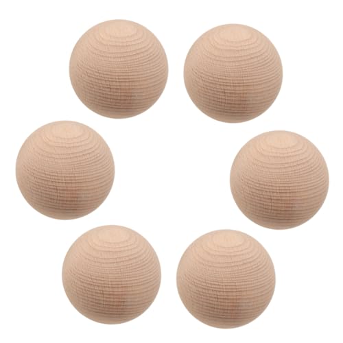 Homoyoyo 6 Stück Teiliges Buchenholz Croquet Kugeln Ersatz für Gartenspiele Stabile Holzspielbälle für Outdoor Team-events Einfach zu Transportieren und Vielseitig für Rasenaktivitäten von Homoyoyo
