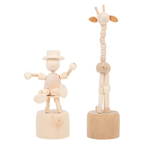 Homoyoyo 6 Stück Teiliges DIY Holz Bastelset für Kreative Holzfiguren Giraffen Unbemalt für Bastelideen und Dekoration Am Schreibtisch und Robust von Homoyoyo