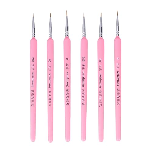 Homoyoyo 6 Stück Teiliges Detailpinsel für Malerei Professionelle Künstlerpinsel für Aquarell und Gouache für Anfänger und Profis von Homoyoyo