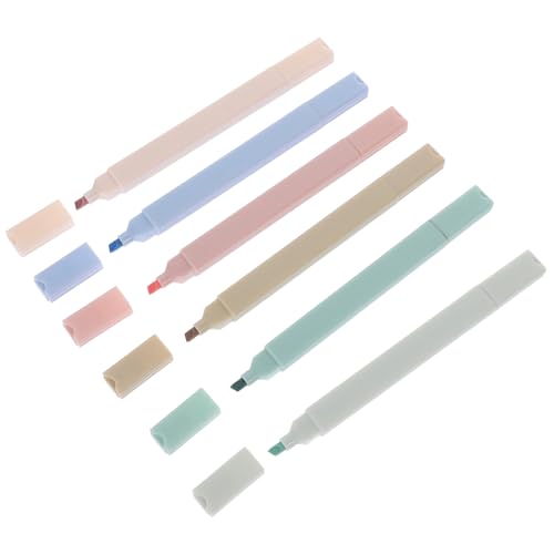 Homoyoyo 6 Stück Teiliges Doppelspitzen Textmarker in Pastellfarben Langlebige Marker für Büro und Schule Leuchtend zum Hervorheben und Notizen Markieren Geeignet für Studenten und Homoyoyo 6 Stück Teiliges Doppelspitzen Textmarker in Pastellfarben Langlebige Marker für Büro und Schule Leuchtend zum Hervorheben und Notizen Markieren Geeignet für Studenten und von Homoyoyo