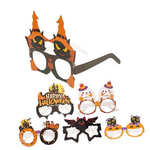 Homoyoyo 6 Stück Teiliges Halloween Papierbrillen Leichte Partybrille mit Halloween Dekorationen für Erwachsene für Kostüm und Themenpartys Homoyoyo 6 Stück Teiliges Halloween Papierbrillen Leichte Partybrille mit Halloween Dekorationen für Erwachsene für Kostüm und Themenpartys von Homoyoyo