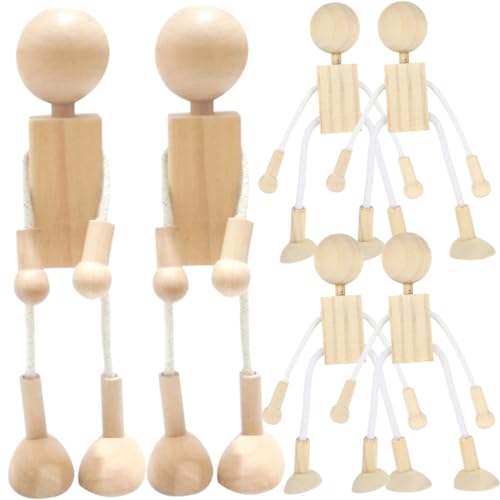 Homoyoyo 6 Stück Teiliges Holzfiguren zum Bemalen Natürliche DIY Holzpuppen mit Glatter Oberfläche Kreative Holzspielzeuge zur Handwerksgestaltung und Dekoration Homoyoyo 6 Stück Teiliges Holzfiguren zum Bemalen Natürliche DIY Holzpuppen mit Glatter Oberfläche Kreative Holzspielzeuge zur Handwerksgestaltung und Dekoration von Homoyoyo