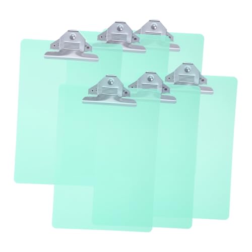 Homoyoyo 6 Stück Teiliges Klemmbrett Grün Halbtransparent Kunststoff Klemmbretter Leicht und Robust für Büro Schule und Medizin Memo Clipboard mit Glatter Oberfläche und Abgerundeten Ecken Homoyoyo 6 Stück Teiliges Klemmbrett Grün Halbtransparent Kunststoff Klemmbretter Leicht und Robust für Büro Schule und Medizin Memo Clipboard mit Glatter Oberfläche und Abgerundeten Ecken von Homoyoyo