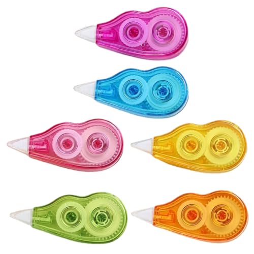 Homoyoyo 6 Stück Teiliges Korrekturband Kleberolle Langlebig und Weich Ergonomisch für Schule Büro Zuhause Praktische Schreibkorrektur für Schüler und Alltag Farbige Mischung Homoyoyo 6 Stück Teiliges Korrekturband Kleberolle Langlebig und Weich Ergonomisch für Schule Büro Zuhause Praktische Schreibkorrektur für Schüler und Alltag Farbige Mischung von Homoyoyo