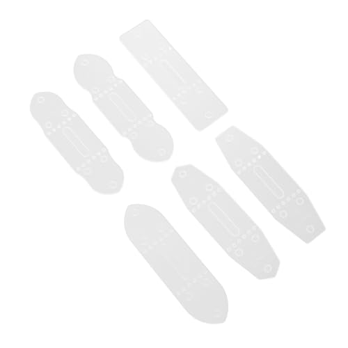 Homoyoyo 6 Stück Teiliges Lochstanzen PVC Gürtel Buckle Hole Template DIY Lederhandwerk Präzisionsvorlage für Gürtelriemen Modelle Langlebiges DIY Werkzeug von Homoyoyo