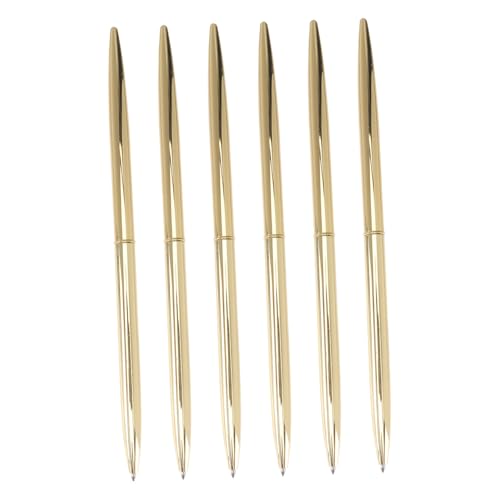 Homoyoyo 6 Stück Teiliges Metall Kugelschreiber Leichtgewichtiger Schwarzer Kugelstift für Schule Büro Bank Geschäft mit Langlebigem Metallgehäuse in Elegantem Homoyoyo 6 Stück Teiliges Metall Kugelschreiber Leichtgewichtiger Schwarzer Kugelstift für Schule Büro Bank Geschäft mit Langlebigem Metallgehäuse in Elegantem von Homoyoyo