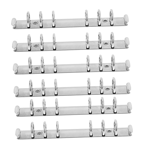 Homoyoyo 6 Stück Teiliges Metall Loose Leaf Binder Ringe aus Ringbuchmechanik Glatte Oberfläche Rostfrei Langlebig Flexibel für Sammelmappen und Schnellhefter Tragbar und Handschonend von Homoyoyo