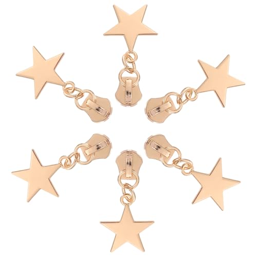 Homoyoyo 6 Stück Teiliges Metall Reißverschluss Anhänger Fünfzackiger Stern Zipper Pull Tabs Ersatz für Rucksack Koffer Handtasche DIY Zubehör Homoyoyo 6 Stück Teiliges Metall Reißverschluss Anhänger Fünfzackiger Stern Zipper Pull Tabs Ersatz für Rucksack Koffer Handtasche DIY Zubehör von Homoyoyo