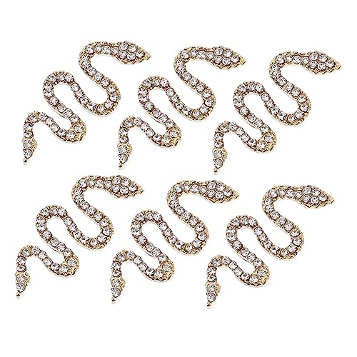 Homoyoyo 6 Stück Teiliges Nagelornament Schlangenform aus Langlebiger mit Funkelnden Strasssteinen Kreative Maniküre Charms für Fingernägel und Zehennägel für DIY Nail Art Designs Homoyoyo 6 Stück Teiliges Nagelornament Schlangenform aus Langlebiger mit Funkelnden Strasssteinen Kreative Maniküre Charms für Fingernägel und Zehennägel für DIY Nail Art Designs von Homoyoyo