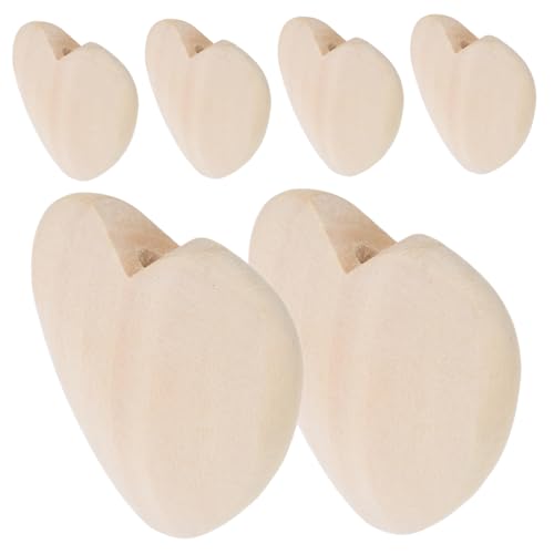 Homoyoyo 6 Stück Teiliges Natürliche Holzperlen Herzform Unbemalt mit DIY Bastelperlen für Schmuckherstellung Valentinstag Dekoration Homoyoyo 6 Stück Teiliges Natürliche Holzperlen Herzform Unbemalt mit DIY Bastelperlen für Schmuckherstellung Valentinstag Dekoration von Homoyoyo