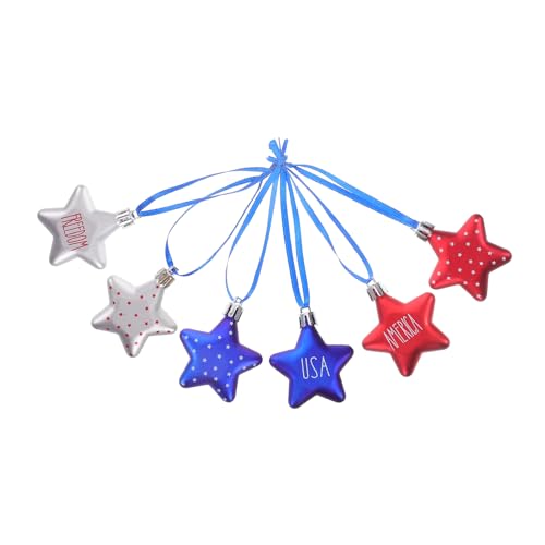Homoyoyo 6 Stück Teiliges Patriotische Sternanhänger für Unabhängigkeitstag und Gedenktag Dekorative Amerikanische Hängedeko für Party und Feierlichkeiten Homoyoyo 6 Stück Teiliges Patriotische Sternanhänger für Unabhängigkeitstag und Gedenktag Dekorative Amerikanische Hängedeko für Party und Feierlichkeiten von Homoyoyo