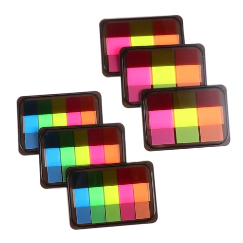Homoyoyo 6 Stück Teiliges Pet Haftnotiz Transparente Abziehbare Memo Sticker Wiederablösbare Klebeetiketten für Schüler für Notizbücher Berichte Planer Praktische Organisationshilfe von Homoyoyo