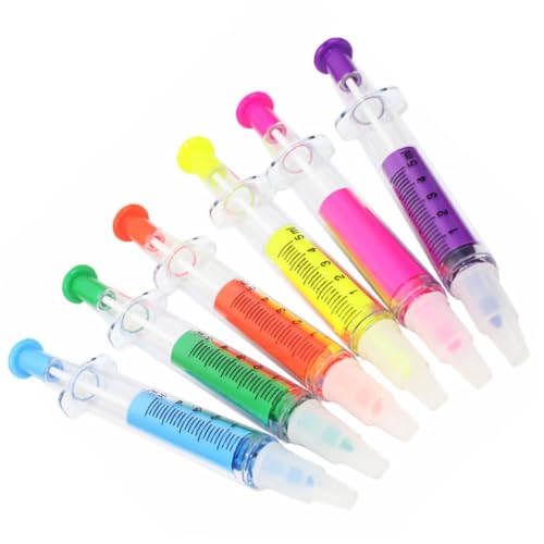 Homoyoyo 6 Stück Teiliges Praktische Marker Stift Design Highlighter für Schüler Bunte Bequemes Schreiben Schulbedarf für Notizen und Wichtige Markierungen von Homoyoyo