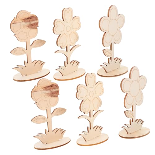 Homoyoyo 6 Stück Teiliges Unbemalte Holzblumen zum Basteln Leichte Ornamente für DIY dekoration Bemalbare Holzverzierungen für Hochzeits Wohnaccessoires Homoyoyo 6 Stück Teiliges Unbemalte Holzblumen zum Basteln Leichte Ornamente für DIY dekoration Bemalbare Holzverzierungen für Hochzeits Wohnaccessoires von Homoyoyo