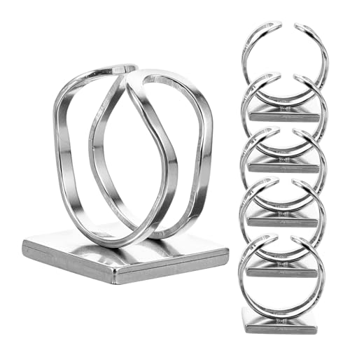 Homoyoyo 6 Stück Teiliges Verstellbare Edelstahl Ringrohlinge Quadratisch DIY Schmuckherstellung Ringbasis Metallring Schmuck Basteln Zubehör Homoyoyo 6 Stück Teiliges Verstellbare Edelstahl Ringrohlinge Quadratisch DIY Schmuckherstellung Ringbasis Metallring Schmuck Basteln Zubehör von Homoyoyo