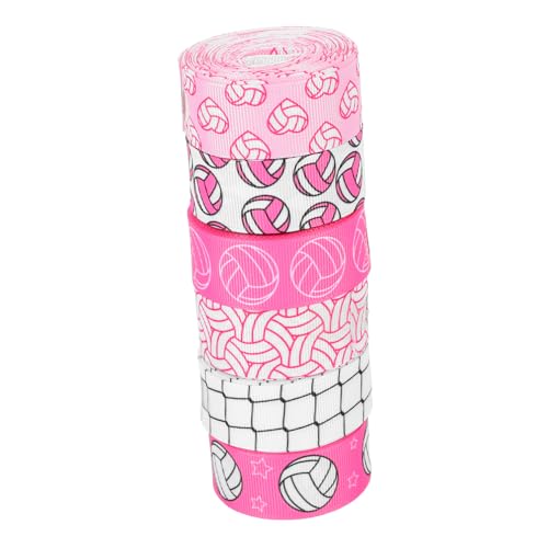 Homoyoyo 6 Stück Teiliges Volleyball Band Set Diy Haargummis und Bänder für Sport Team Dekorationen Yards pro für Bastelarbeiten und für Volleyball Partys und Events von Homoyoyo