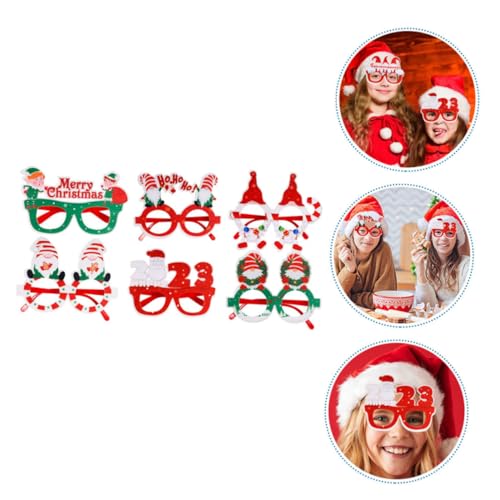 Homoyoyo 6 Stück Teiliges Weihnachts Partybrillen Lustige Xmas Brillenrahmen für Erwachsene Wiederverwendbare Karneval Foto Requisiten Leichte Bequeme Kostümbrillen für Festliche Anlässe Homoyoyo 6 Stück Teiliges Weihnachts Partybrillen Lustige Xmas Brillenrahmen für Erwachsene Wiederverwendbare Karneval Foto Requisiten Leichte Bequeme Kostümbrillen für Festliche Anlässe von Homoyoyo