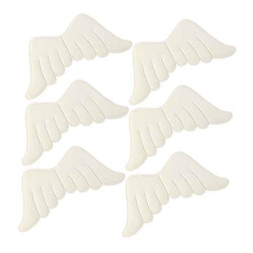 Homoyoyo 6 Stück Teiliges Weißer Engel Flügel Patches für DIY Applikationen für Kleidung Taschen und Handwerksprojekte Hochwertige Dekorative Aufnäher für Reparaturen und Kreative Designs von Homoyoyo