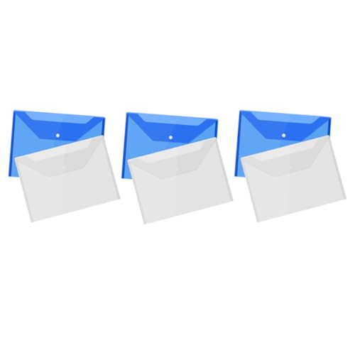 Homoyoyo 6 Stück Transparente Dokumentenmappe mit Druckknopf Robuster File Organizer für Büro und Zuhause zur Aufbewahrung von Dokumenten Quittungen Visitenkarten und von Homoyoyo