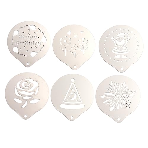 Homoyoyo 6 Stück Transparente Schablonen Für Kaffee-Dekoration – Kreative Kunstwerkzeuge Für Latte Und Cappuccino – 5 Verschiedene Designs Für Perfekten Kaffeegenuss Homoyoyo 6 Stück Transparente Schablonen Für Kaffee-Dekoration – Kreative Kunstwerkzeuge Für Latte Und Cappuccino – 5 Verschiedene Designs Für Perfekten Kaffeegenuss von Homoyoyo