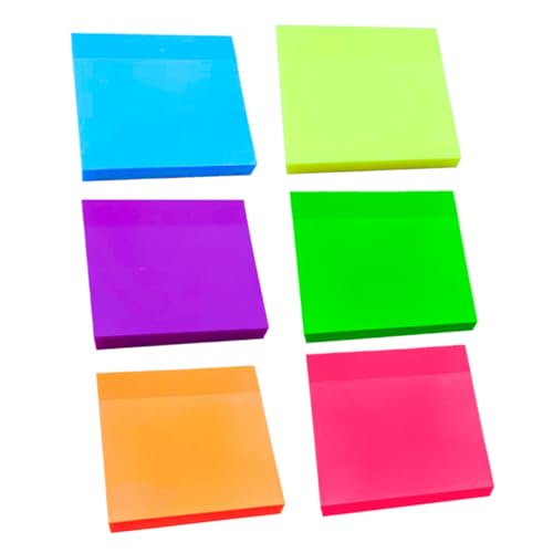 Homoyoyo 6 Stück Transparente Selbstklebende Memo Pads Farbige Haftnotizen Stark Haftend Vielseitig Einsetzbar für Schule Büro Studium Praktische Notizzettel in Rot Orange Gelb Grün Homoyoyo 6 Stück Transparente Selbstklebende Memo Pads Farbige Haftnotizen Stark Haftend Vielseitig Einsetzbar für Schule Büro Studium Praktische Notizzettel in Rot Orange Gelb Grün von Homoyoyo