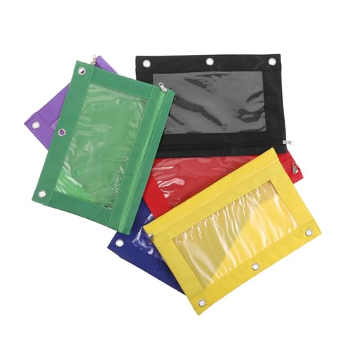 Homoyoyo 6 Stück Transparente Stiftetaschen für Ring Ordner mit Reißverschluss Große Kapazität Organizer für Schulmaterialien und Bürodokumente Robuste PVC Aktentasche Homoyoyo 6 Stück Transparente Stiftetaschen für Ring Ordner mit Reißverschluss Große Kapazität Organizer für Schulmaterialien und Bürodokumente Robuste PVC Aktentasche von Homoyoyo