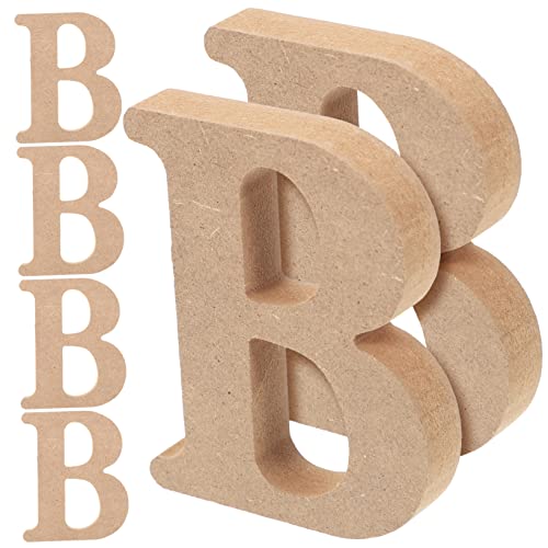 Homoyoyo 6 Stück Unlackierte Holzbuchstaben B für DIY Deko Teiliges Kreative Hochzeits und Partydekoration Vielseitig Einsetzbar zum Malen und Gestalten Langlebig und Funktional von Homoyoyo