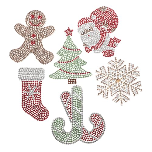 Homoyoyo 6 Stück Weihnachts Strass Applikationen mit Kleber Glitzernde DIY Patches für Kleidung Schuhe Rucksäcke Weihnachtsbaum Lebkuchenmann Motiv Vielseitige Schmucksteine für Festliche Homoyoyo 6 Stück Weihnachts Strass Applikationen mit Kleber Glitzernde DIY Patches für Kleidung Schuhe Rucksäcke Weihnachtsbaum Lebkuchenmann Motiv Vielseitige Schmucksteine für Festliche von Homoyoyo