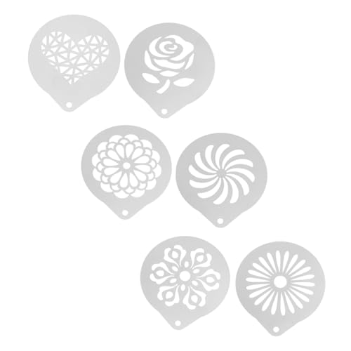 Homoyoyo 6 Stücke Werkzeug Muster Cappuccino Vorlagen – Fondant Schablonen Für Kuchen - Schokolade Und Desserts – DIY Dekoration Für Bäckerei Und Puderzucker Verzierung Homoyoyo 6 Stücke Werkzeug Muster Cappuccino Vorlagen – Fondant Schablonen Für Kuchen - Schokolade Und Desserts – DIY Dekoration Für Bäckerei Und Puderzucker Verzierung von Homoyoyo