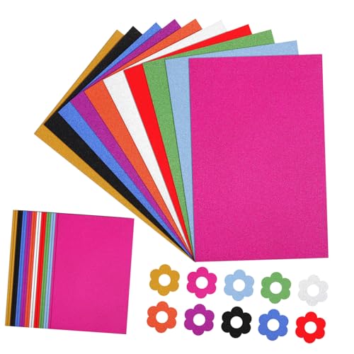 Homoyoyo 60 Blatt Glitzer Kartonpapier in Gemischten Farben M² Glitzer Bastelpapier Langlebiger Mitteldicker Cardstock für Scrapbooking DIY Dekoration Kindersicherer Glitzereffekt Homoyoyo 60 Blatt Glitzer Kartonpapier in Gemischten Farben M² Glitzer Bastelpapier Langlebiger Mitteldicker Cardstock für Scrapbooking DIY Dekoration Kindersicherer Glitzereffekt von Homoyoyo