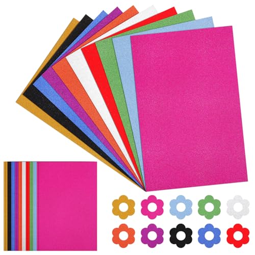 Homoyoyo 60 Blatt Glitzerkartonpapier M² Bunte Bastelpappe mit Glitzereffekt Angemessene Dicke Farbmischung für Scrapbooking Origami und Bastelprojekte Homoyoyo 60 Blatt Glitzerkartonpapier M² Bunte Bastelpappe mit Glitzereffekt Angemessene Dicke Farbmischung für Scrapbooking Origami und Bastelprojekte von Homoyoyo