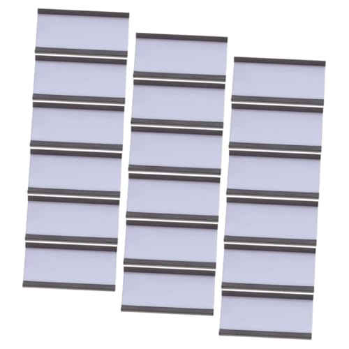 Homoyoyo 60 Satz Kartentyp -Tag -Clip Metallregal -Aktenschrank Metallregal und Kartenhalter mit Ersatzstreifen Kartenhalter mit Schutzfilmen Channel -Etiketten Racks Magnet Schwarz von Homoyoyo