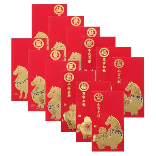 Homoyoyo 60 Stück Chinese Year Envelopes mit Pferdemotiv Geräumige Papier-hongbao für Frühlingsfest Hochzeiten Feiertage Symbolisch für Erfolg Wohlstand und Glückwünsche Homoyoyo 60 Stück Chinese Year Envelopes mit Pferdemotiv Geräumige Papier-hongbao für Frühlingsfest Hochzeiten Feiertage Symbolisch für Erfolg Wohlstand und Glückwünsche von Homoyoyo